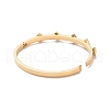 Ion Plating(IP) Cubic Zirconia Rhombus Hinged Bangle BJEW-C022-02B-G-3
