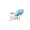 Tibetan Style Alloy Beads with ABS Plastic Imitation Pearl Round Beads and Synthetical Turquoise Beads Strands and Glass Seed Beads Pendants PALLOY-JF03739-01-5