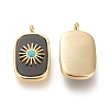 Natural Black Agate & Synthetic Turquoise Pendants KK-P184-01A-02G-2