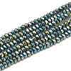 Electroplate Glass Beads Strands EGLA-Q112-C02-1