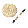 Faceted Round Natural Labradorite & Black Spinel & Potato Natural Cultured Freshwater Pearl Beaded Connector Charms PALLOY-JF03532-07-4