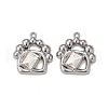 Rack Plating Alloy Glass Pendants PALLOY-P291-15B-01-2