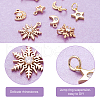 Crafans 18Pcs 9 Style Brass Micro Pave Cubic Zirconia Charms KK-CF0001-01-4