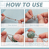 8Pcs 4 Colors Brass Macrame Pouch Necklace Making NJEW-PH01540-4