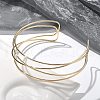 Iron Open Cuff Choker Necklaces for Women NJEW-M085-06G-5
