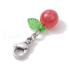 Round Resin Imitation Cat Eye Pendant Decortion HJEW-JM01986-02-5