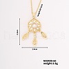 Fashionable Brass Clear Cubic Zirconia Pendant Cable Chain Necklaces for Women FN2830-6-2