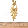 304 Stainless Steel Heart Pendant Necklaces for Women NJEW-Z063-05G-3