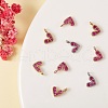 12Pcs 3 Colors Brass Micro Pave Cubic Zirconia Charms ZIRC-SZ0001-58-4