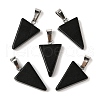 Natural Obsidian Pendants G-B127-04P-06-2