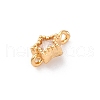 Brass Cubic Zirconia Star Connector Charms KK-Z084-11G-04-2