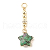 Natural Gemstone Star Pendants PALLOY-JF01505-2