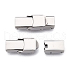 Tarnish Resistant Smooth Surface 201 Stainless Steel Watch Band Clasps STAS-R063-63-1