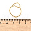 Hollow Heart 304 Stainless Steel Adjustable Open Cuff Rings for Women RJEW-M103-01C-G-3