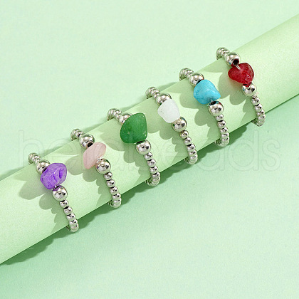 Bohemian Plastic & Resin Finger Rings for Women FS-WG55B4A-01-1
