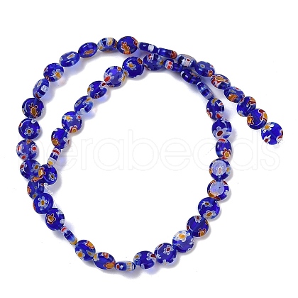 Handmade Millefiori Lampwork Beads Strands LAMP-G166-17A-04-1