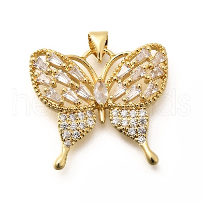Rack Plating Brass Micro Pave Cubic Zirconia Enamel Pendants KK-L226-031G-01-1
