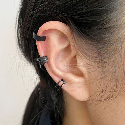 3 Pcs Alloy Cuff Earring Kits for Women WG0D93E-41-1