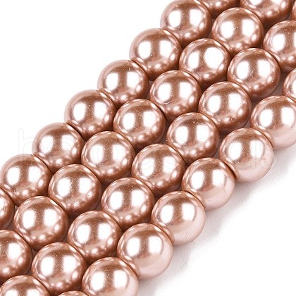 Baking Painted Glass Pearl Round Bead Strands HY-Q003-10mm-11-1