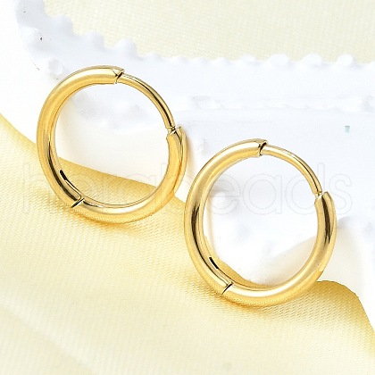 Round 304 Stainless Steel Hoop Earrings EJEW-V005-01G-01-1