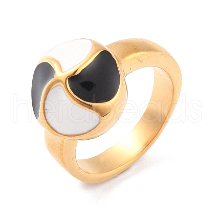 Enamel Windmill Finger Ring for Women RJEW-L103-03B-G-1