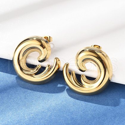 304 Stainless Steel Stud Earrings EJEW-D319-08G-1