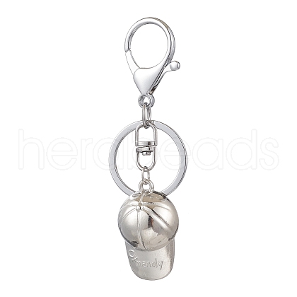 5Pcs Baseball Cap CCB Plastic Keychains KEYC-JKC01059-1