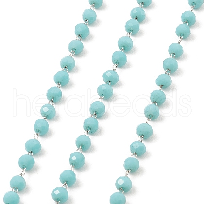 Glass Round Beaded Chain CHS-B003-01B-1