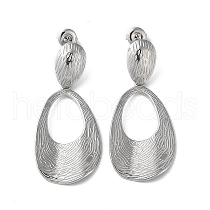 Non-Tarnish 304 Stainless Steel Dangle Stud Earrings STAS-Z052-28P-1
