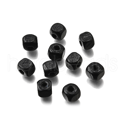 Spray Painted Wooden Beads WOOD-P021-01A-29-1