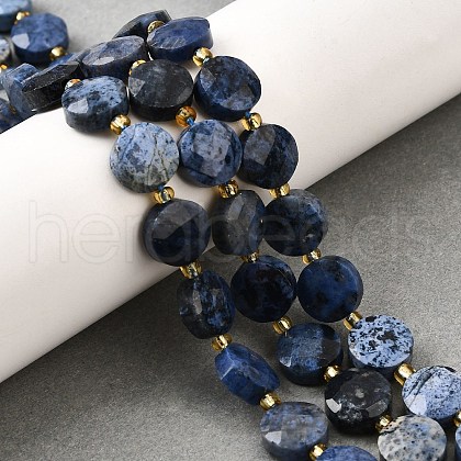 Natural Dumortierite Beads Strands G-B094-A36-01-1