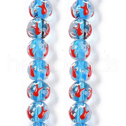 Handwork Lampwork Enamel Beads GLAA-B021-02-1