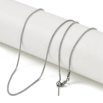 304 Stainless Steel Bx Chains Necklaces NJEW-H042-11P-1