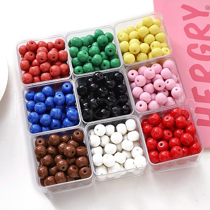 Opaque Acrylic Beads OACR-N138-13-1