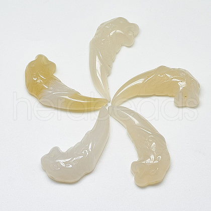 Natural White Agate Big Pendants G-T122-09D-1