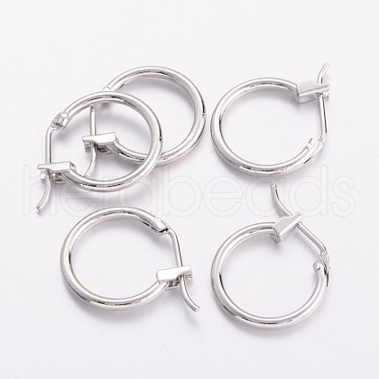 Brass Hoop Earrings X-EC261-NF-1