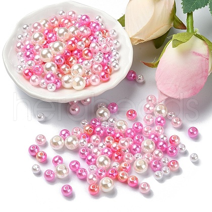 5 Colors ABS Plastic Imitation Pearl Beads KY-YW0001-63F-1