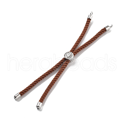Twisted Nylon Cord Silder Bracelets DIY-B066-03P-09-1
