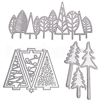 CRASPIRE Christmas Tree Frame Carbon Steel Cutting Dies Stencils DIY-CP0001-06-1