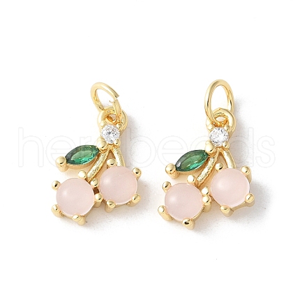 Brass Micro Pave Cubic Zirconia Pendants KK-A252-35G-1