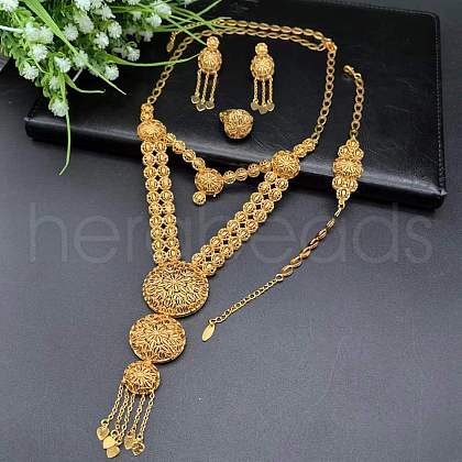 Brass Bracelets & Earrings & Necklaces & Rings Sets FS-WGD70CA-02-1