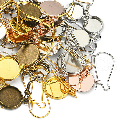 75Pcs Iron Earring Hooks IFIN-CJ0001-70-1