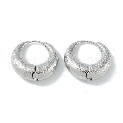 Texture Rings Brass Hoop Earrings for Women EJEW-H006-06B-P-1