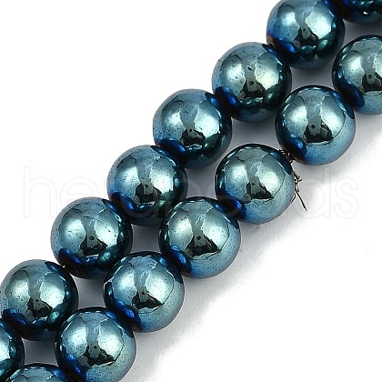 Electroplated Synthetic Magnetic Hematite Beads Strands G-G174-L01-01-1