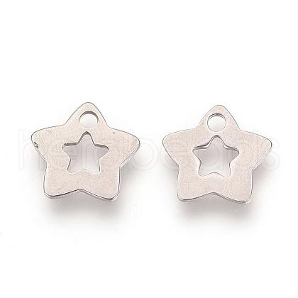 Tarnish Resistant 201 Stainless Steel Pendants STAS-S057-21-1
