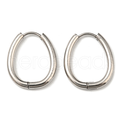 Tarnish Resistant Stainless Steel Hoop Earrings EJEW-P232-02P-1
