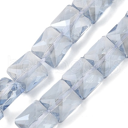 Electroplate Glass Beads Strands EGLA-L045-B-PL04-1