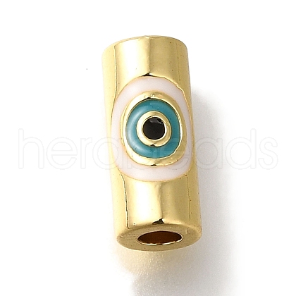 Rack Plating Brass Enamel Beads KK-U019-01G-01-1