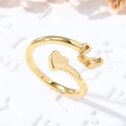 Brass Cuff Rings for Women RJEW-U044-W-1