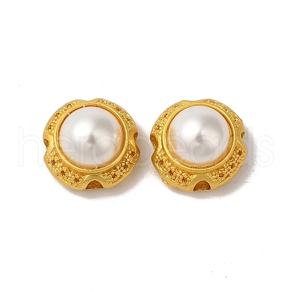 Rack Plating Half Round Brass Beads KK-F873-31MG-1